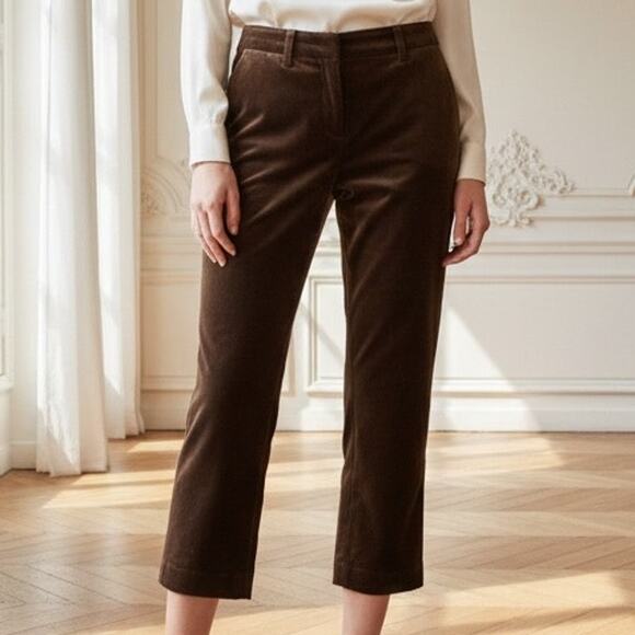 Sundance Pants - Sundance Brown Velvet Cropped Pants NWOT 8